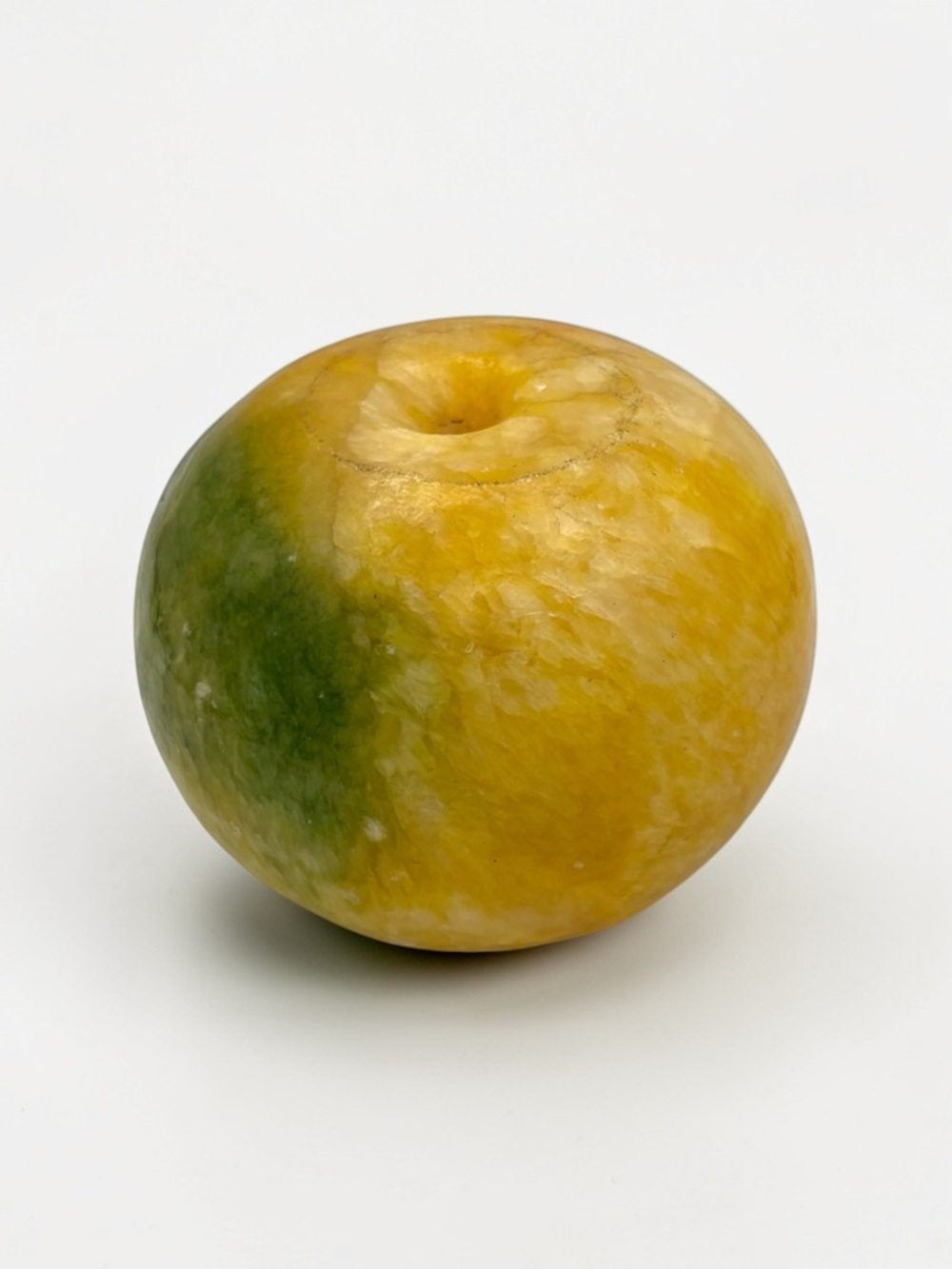 Vintage Italian Alabaster Carved Stone Decorative Fruit Green Yellow 2 3/4" - Picture 4 of 11